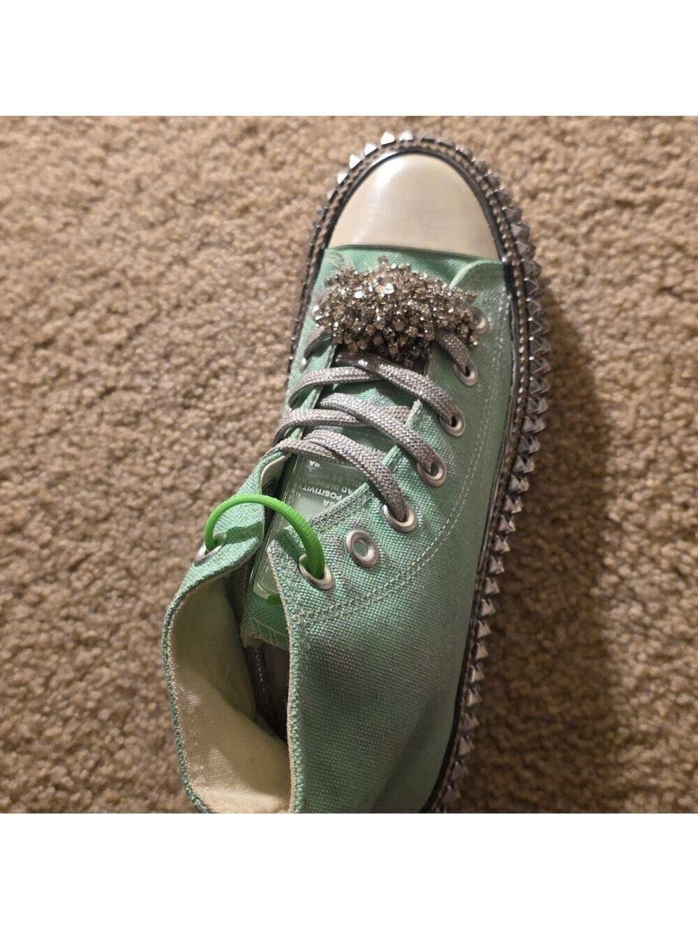 101. FREE PEOPLE Nan ku sneakers revolve green euro Size 37 - Picture 4 of 6